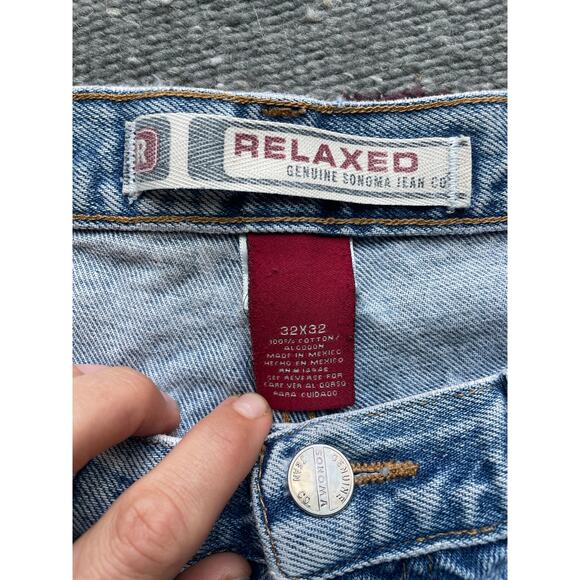 90s Distressed Sonoma High Rise Tapered Relaxed Fit Jeans Size 32 - Picture 8 of 8
